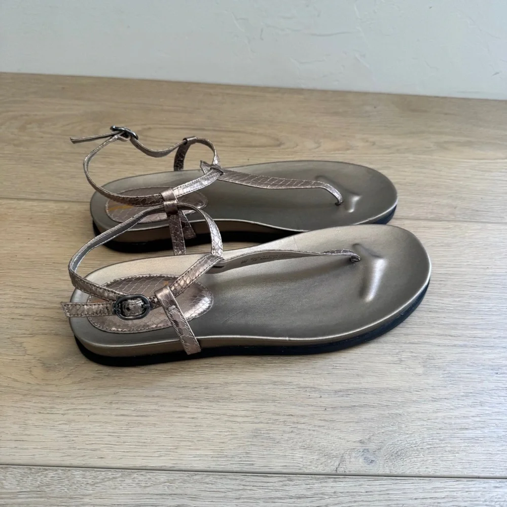 Sam Edelman Naomi Clay Silver Slip On Open Toe Adjustable Ankle Straps Sandals 9